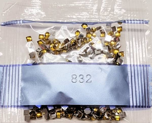Strass-Stein eckig, (rhinestone), 832, Golden Olive, 500 Stück