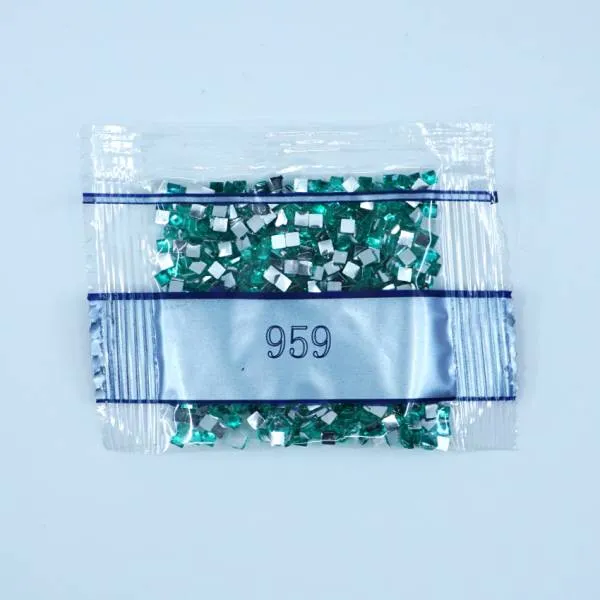 Strass-Stein eckig, (rhinestone), 959, Seagreen Medium, 500 Stück