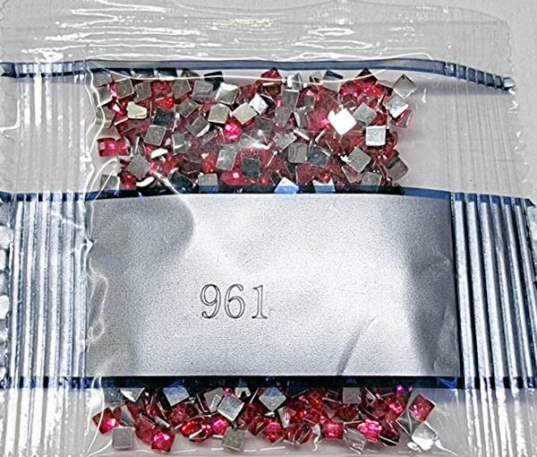 Rhinestone square, 961, Dusty Rose Dark, 500 pieces