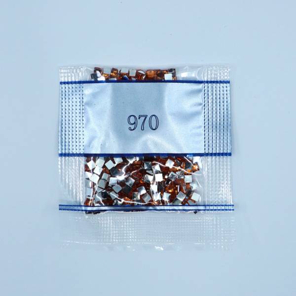 Strass-Stein eckig, (rhinestone), 970, Pumpkin Light, 500 Stück