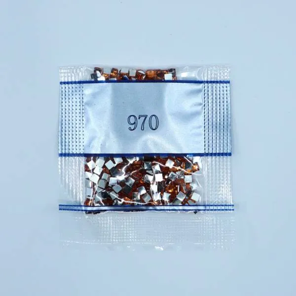 Rhinestone square, 970, Pumpkin Light, 500 pieces