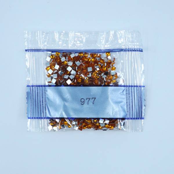 Rhinestone square, 977, Golden Brown Light, 500 pieces