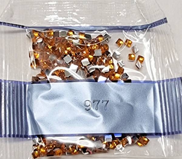 Strass-Stein eckig, (rhinestone), 977, Golden Brown Light, 500 Stück