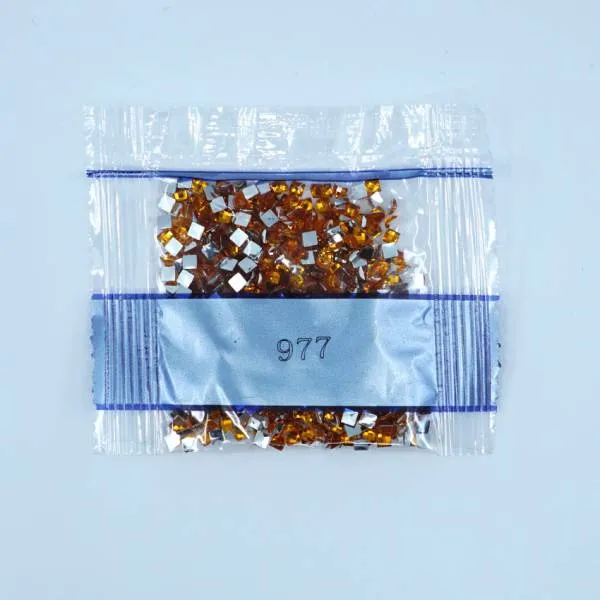 Rhinestone square, 977, Golden Brown Light, 500 pieces