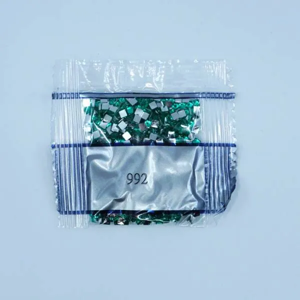Rhinestone square, 992, Aquamarine Light, 500 pieces