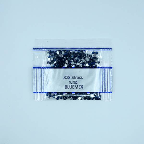 Strass-Stein rund, (rhinestone), 823, Navy Blue Dark, 500 Stück
