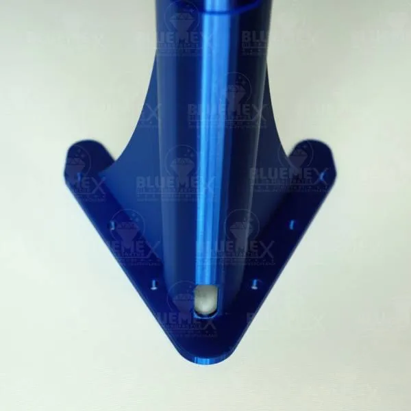 Arc lamp / arc lamp, half moon (without LED), 94 x 57.8 cm, blue