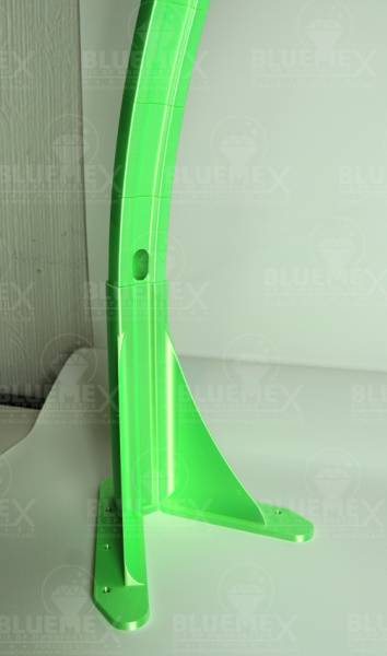 Bogenleuchte / Bogenlampe, Halbmond (ohne LED), 94 x 57,8 cm, grün