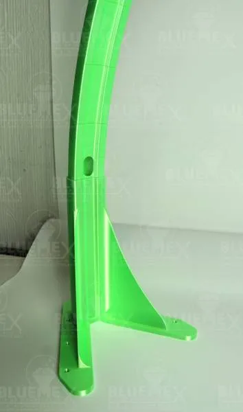 Bogenleuchte / Bogenlampe, Halbmond (ohne LED), 94 x 57,8 cm, grün