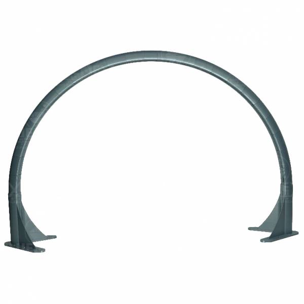 Arc lamp / arc lamp, half moon (without LED), 94 x 57.8 cm, silver
