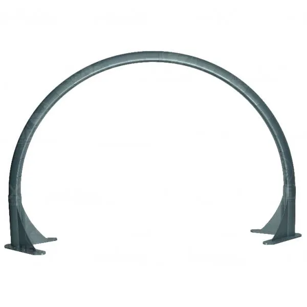 Arc lamp / arc lamp, half moon (without LED), 94 x 57.8 cm, silver