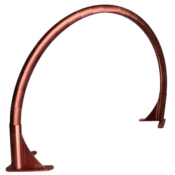 Bogenleuchte / Bogenlampe, Halbmond (ohne LED), 94 x 57,8 cm, kupfer