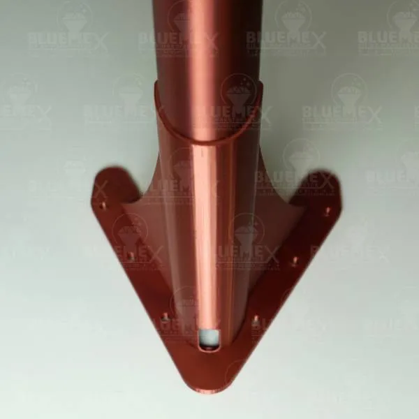 Bogenleuchte / Bogenlampe, Halbmond (ohne LED), 94 x 57,8 cm, kupfer