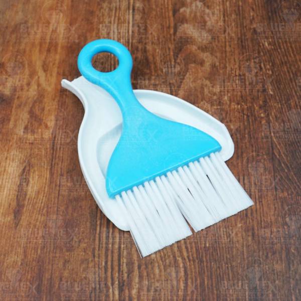 Diamond Painting Kit hand brush set small, blue, 14.5x9.6cm, craft brush, dusting brush, dustpan