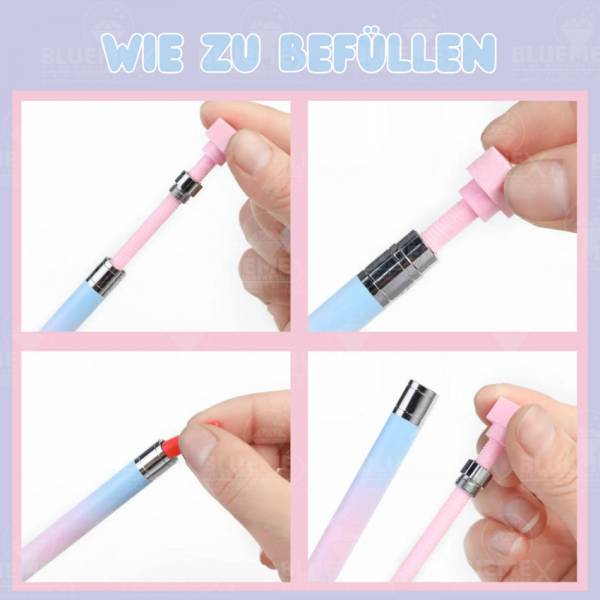 Automatic refillable wax pencil, diamond art pencil with 2 refill wax pads