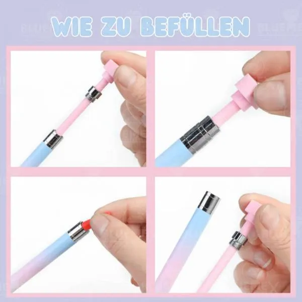 Automatic refillable wax pencil, diamond art pencil with 2 refill wax pads