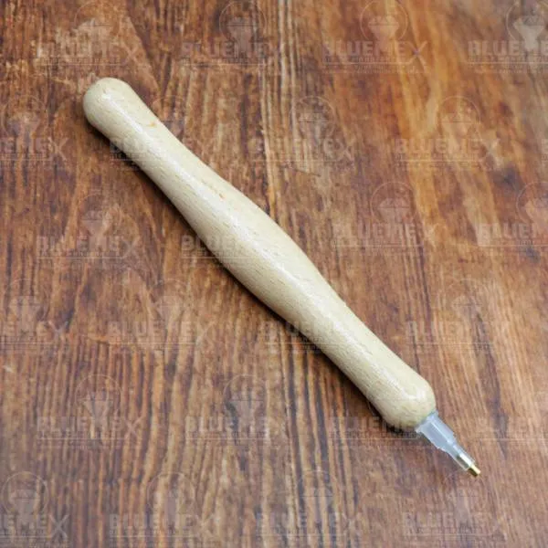 Holz-Stift für Diamond Painting, geschwungen, mit Spitze & Mehrfachaufsetzer