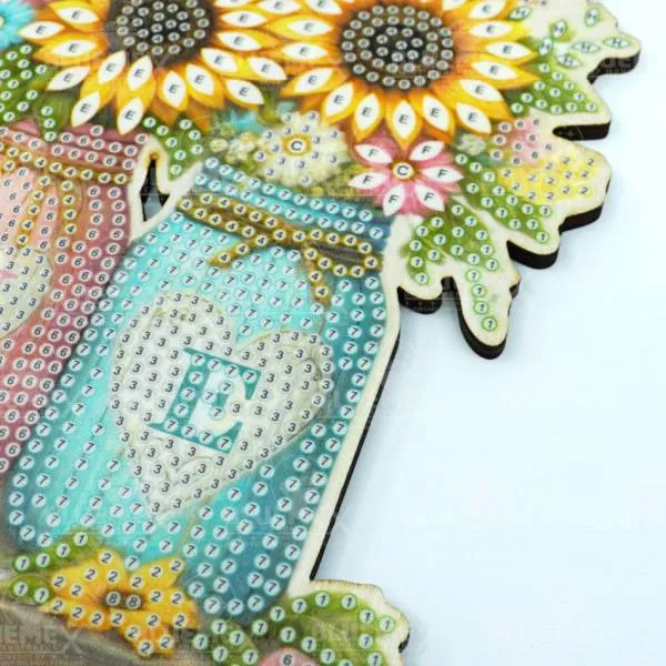 Diamond Painting Hook Rack, Sunflowers HOME