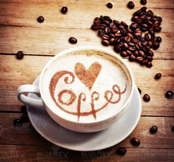 Diamond Painting picture, coffee cup with heart, 40x40cm, 33 colors, square stones, full picture