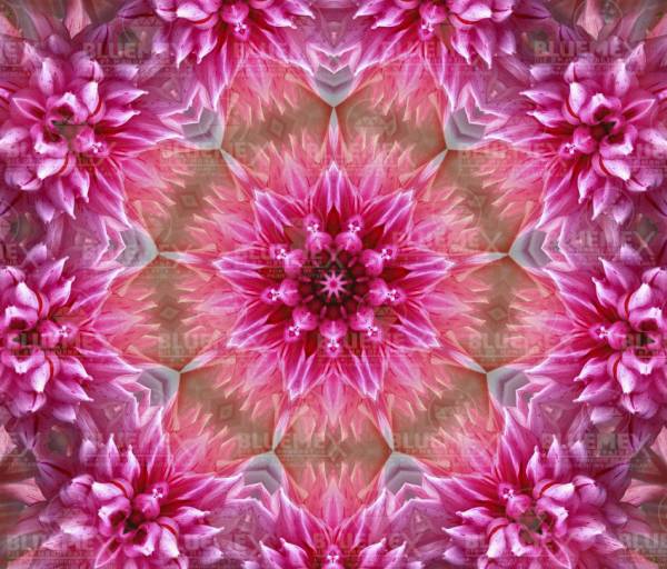 Diamond Painting picture, Pink kaleidoscope, round stones, 90x75cm, 50 colors, full image