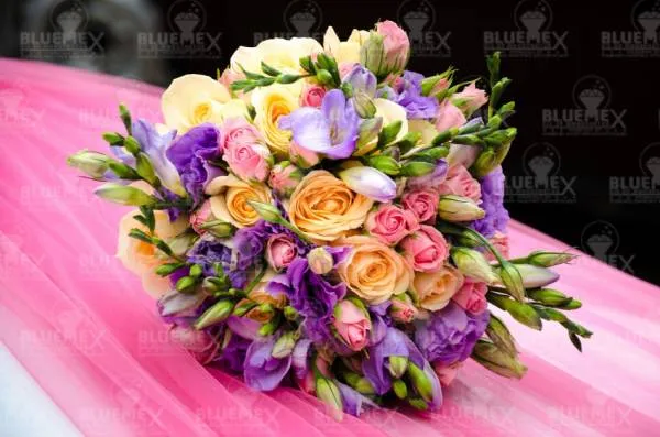 Diamond Painting picture, bridal bouquet, 90x70cm, 55 colors, square stones, full picture
