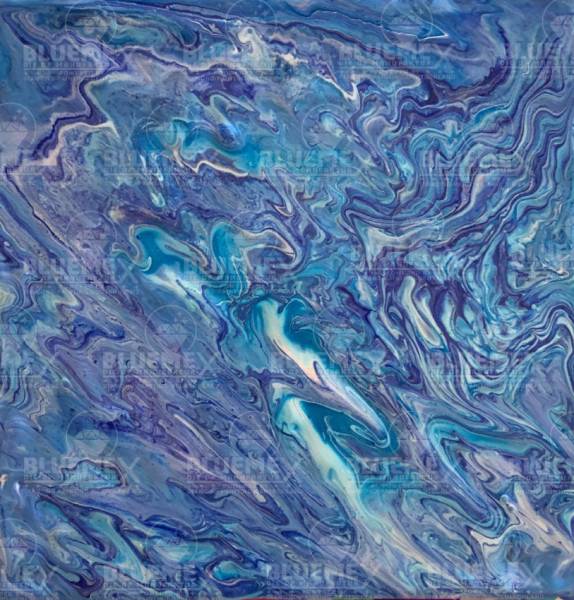 Diamond Painting picture, Magic Blue, 70x70cm, 60 colours, square stones, full picture