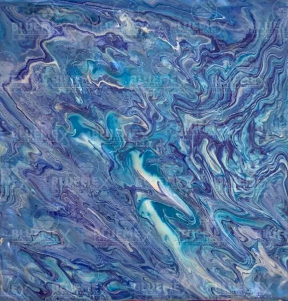Diamond Painting Bild, Magic Blue, 70x70cm, 60 Farben, eckige Steine, Vollbild