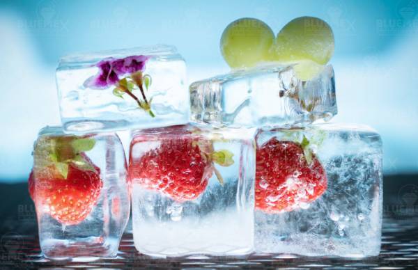 Diamond Painting Bild, Ice Fruits, runde Steine, 50x80cm, 45 Farben, Vollbild