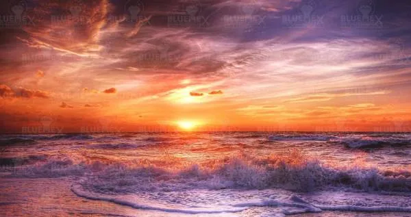 Diamond Painting picture, evening walk on the beach, 100x50cm, 55 colours, round stones, full picture