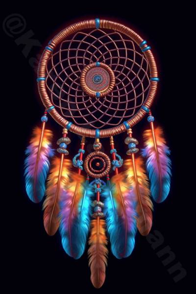 Diamond Painting picture, Dreamcatcher, round stones, 60x90cm, 60 colours, full picture