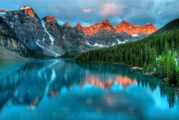 Diamond Painting Bild, Bergsee, 120x80cm, 60 Farben, eckige Steine, Vollbild