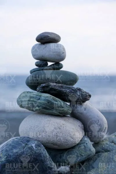 Diamond Painting picture, stones by the sea, 60x90cm, 39 colors, round stones, full size