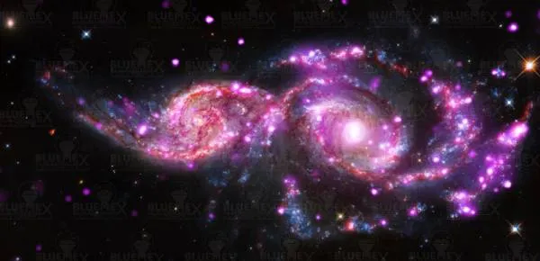 NASA - Galactic Gathering Gives Impressive Light, 120x60cm, 80 Farben, runde Steine, Vollbild
