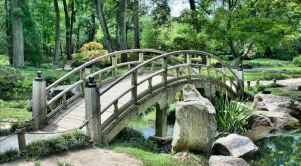 Diamond Painting Bild, Brücke, eckige Steinchen, ca. 100x55 cm, 100 Farben
