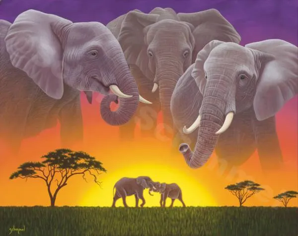 Schim Schimmel, Guardian of the Future, 100x80cm, 70 colours, round stones, full image