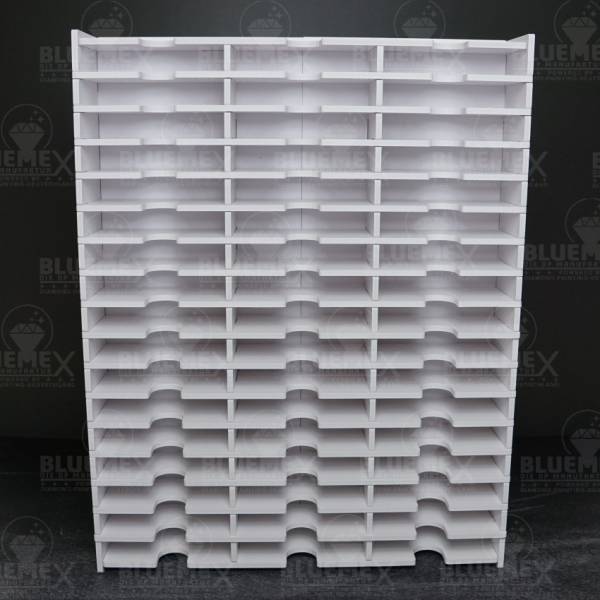 Shuttle shelf white, for small Trabricks, approx. 44.6x35x7.6cm, 51 compartments approx. 11x6.7x2cm, storage box