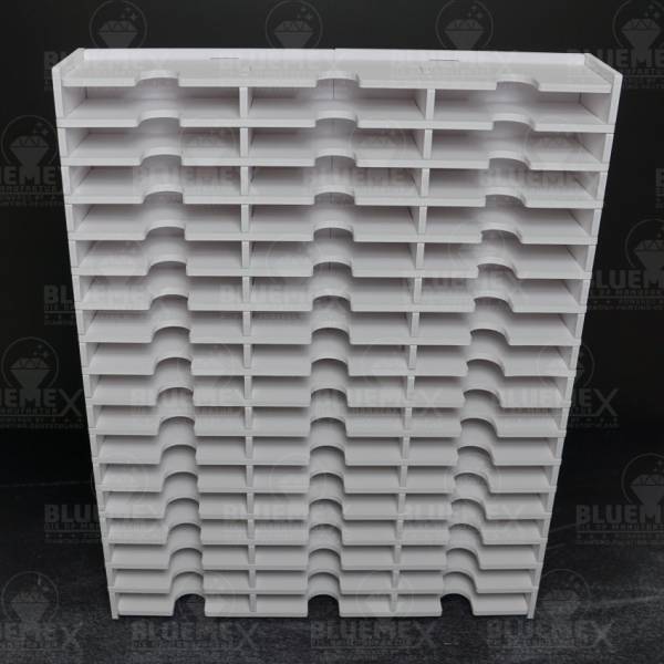 Shuttle shelf white, for small Trabricks, approx. 44.6x35x7.6cm, 51 compartments approx. 11x6.7x2cm, storage box