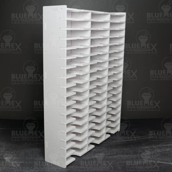 Shuttle shelf white, for small Trabricks, approx. 44.6x35x7.6cm, 51 compartments approx. 11x6.7x2cm, storage box