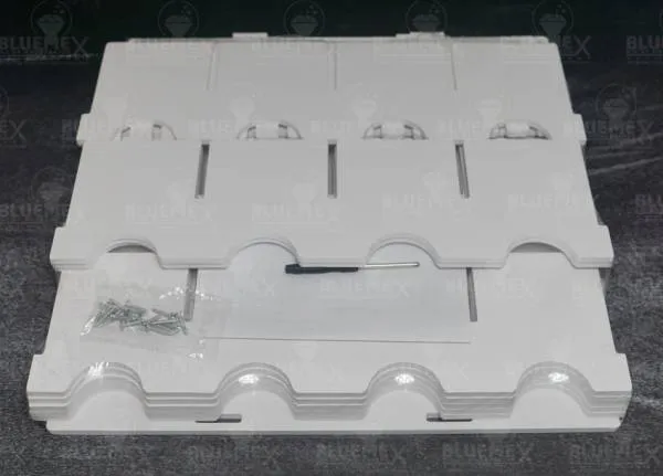 Shuttle shelf white, for large Trabricks, approx. 32.6x32x11cm, 60 compartments approx. 7.3x10x1,5cm, storage box
