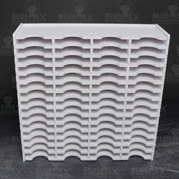 Shuttle shelf white, for large Trabricks, approx. 32.6x32x11cm, 60 compartments approx. 7.3x10x1,5cm, storage box