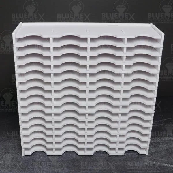 Shuttle shelf white, for large Trabricks, approx. 32.6x32x11cm, 60 compartments approx. 7.3x10x1,5cm, storage box