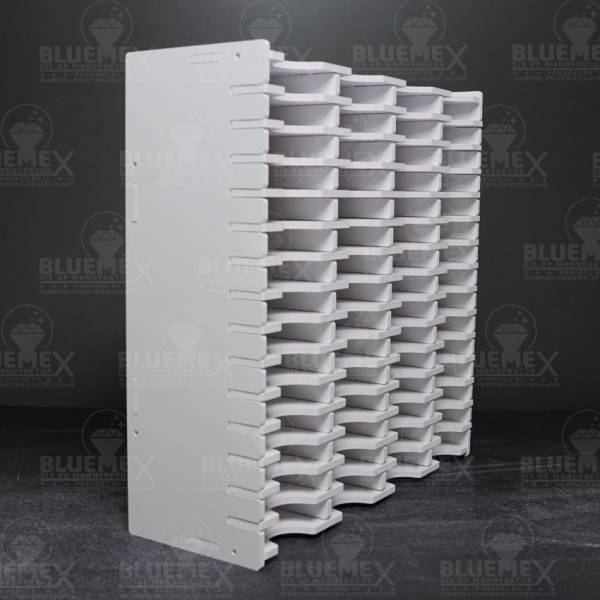 Shuttle shelf white, for large Trabricks, approx. 32.6x32x11cm, 60 compartments approx. 7.3x10x1,5cm, storage box