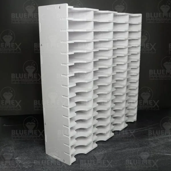 Shuttle shelf white, approx. 44x41.7x10.4cm, 60 compartments approx. 9.7x9.5x2.3cm, storage box