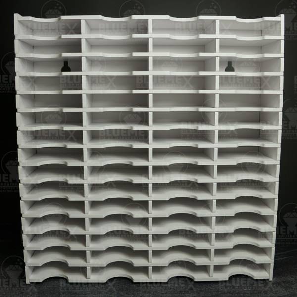 Shuttle shelf white, approx. 44x41.7x10.4cm, 60 compartments approx. 9.7x9.5x2.3cm, storage box