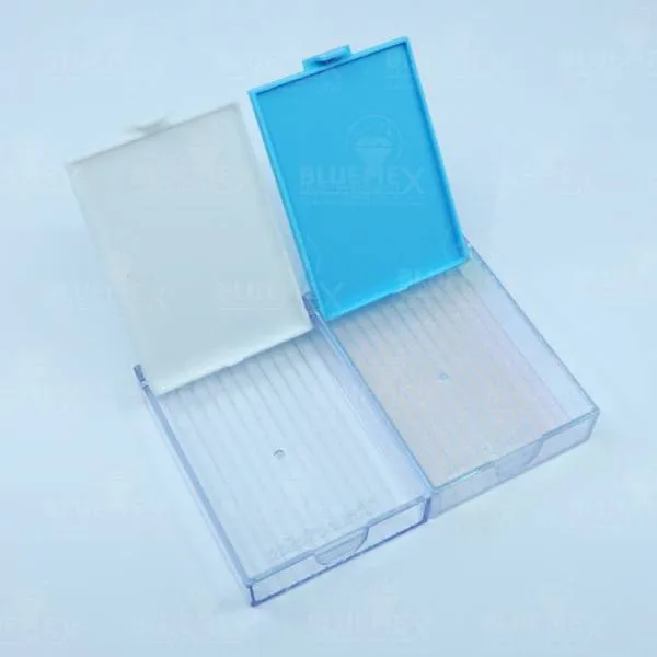 Trabricks, 7x5cm - Blue combination of tray and storage box, hinged lid, can be closed tightly