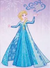 Diamond Painting picture, Disney, Elsa (Frozen), 57x80cm, round stones, partial picture