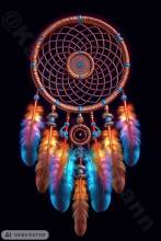 Diamond Painting picture, Dreamcatcher, 60x90cm, 60 colours, round stones, full picture