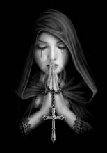 Anne Stokes, Gothic Prayer, 60x85cm, 22 colours, square stones, full image