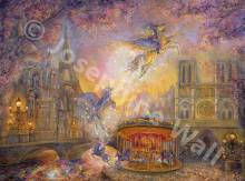 Josephine Wall, Magical Merry Go Round, 112x83cm, 200 Farben, runde Steine, Vollbild