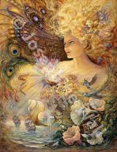 Josephine Wall, Crystal Of Enchantment, Approx. 100x77cm, 230 Colours, Round Stones, Full Image